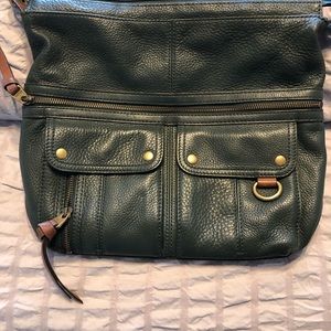 Fossil “Dark Green” Morgan Crossbody Shoulder Bag
